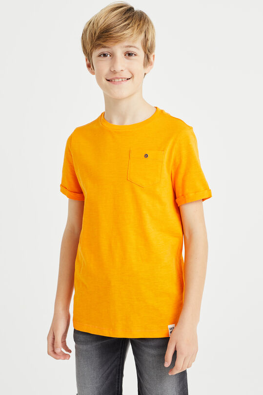 Jungen-T-Shirt aus 100 % Baumwolle, Knallorange