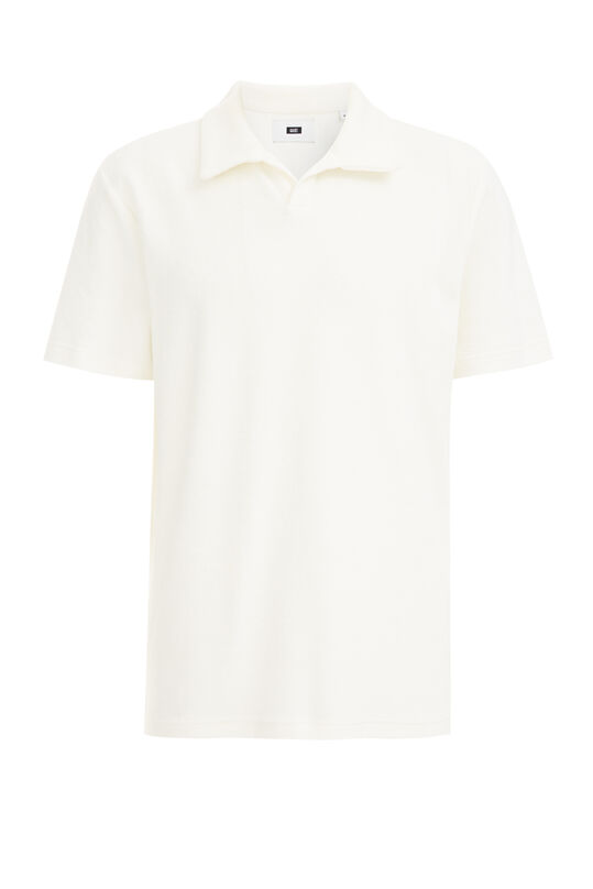 Herren-Poloshirt aus Frottee, Weiß