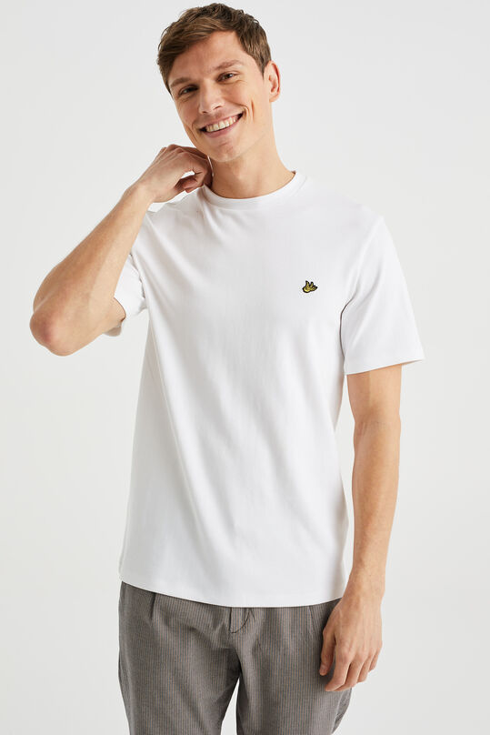 Herren-T-Shirt mit extra langem Schnitt, Weiß