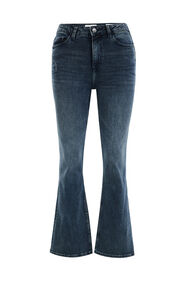 Damen Jeans mit ausgestelltem Bein und Komfort Stretch - Curve, Dunkelblau