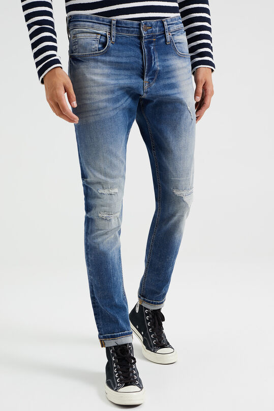Herren-Slim-Fit-Jeans mit Komfort-Stretch, Blau