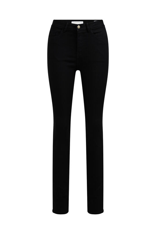 Damen-Skinny-jeans mit hoher Taille und Stretch , Schwarz