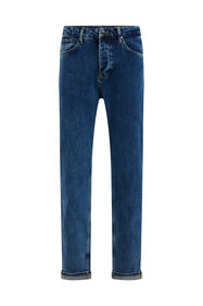 Herren-Tapered-Fit-Jeans mit Komfort-Stretch, Dunkelblau