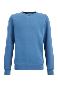 Jungen-Sweatshirt mit Rippeinsätzen, Graublau