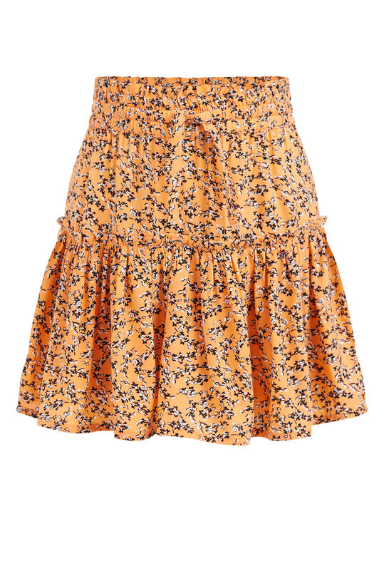 Mädchen-Hosenrock mit Muster, Orange