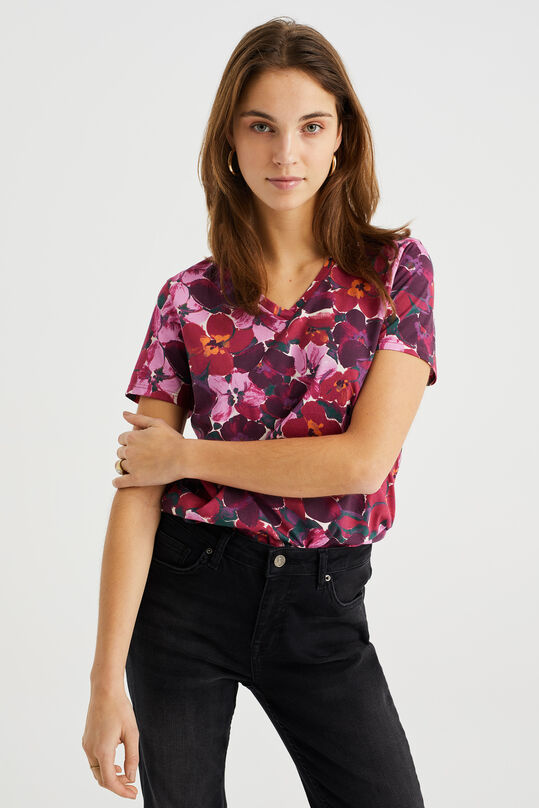 Damen-Langarmshirt mit Muster, Mehrfarbig