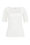 Damen-T-Shirt in Ripp-Optik, Weiß