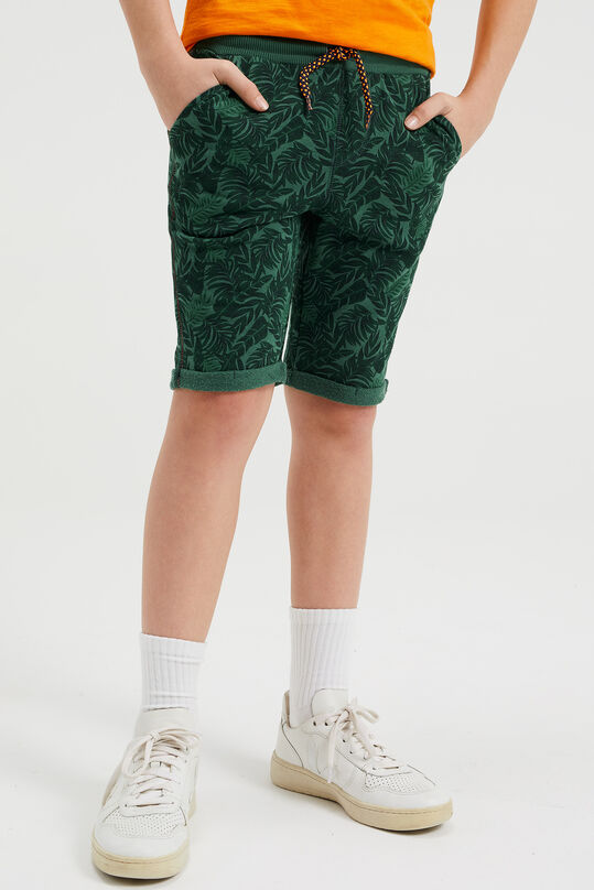 Jungen-Sweatshorts mit Muster, Grün