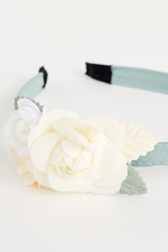 Mädchen-Haarband mit Blumen, Hellblau