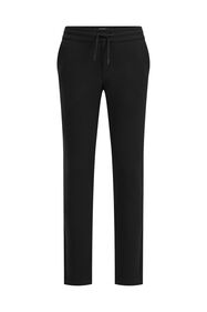 Jungen-Slim-Fit-Anzughose mit Strukturmuster, Schwarz