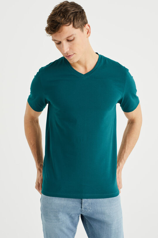 Herren-T-Shirt mit extra langem Schnitt, Moosgrün