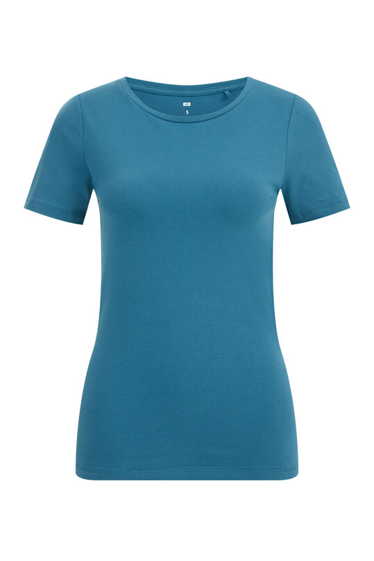 Damen-T-shirt aus Baumwolle, Blau