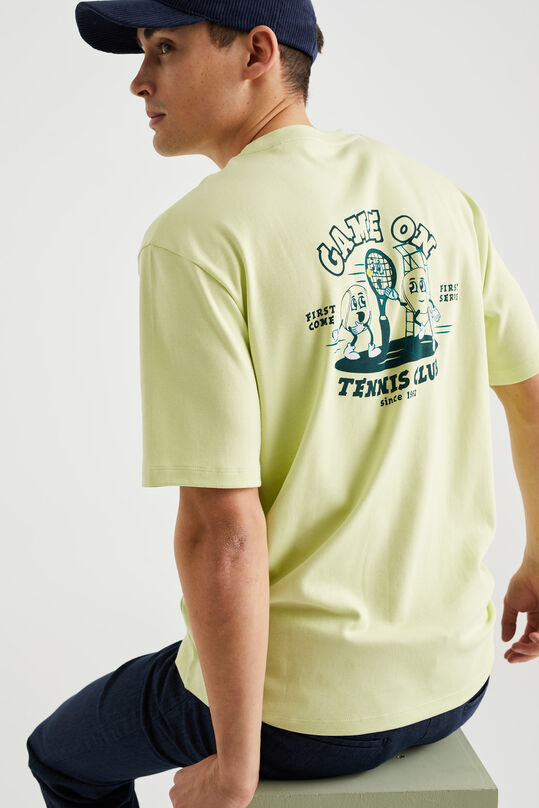 Herren-T-Shirt mit Aufdruck, Hellgrün