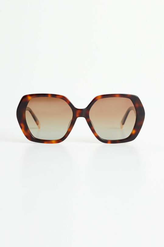 Premium-Sonnenbrille mit Muster für Damen, Dunkelbraun