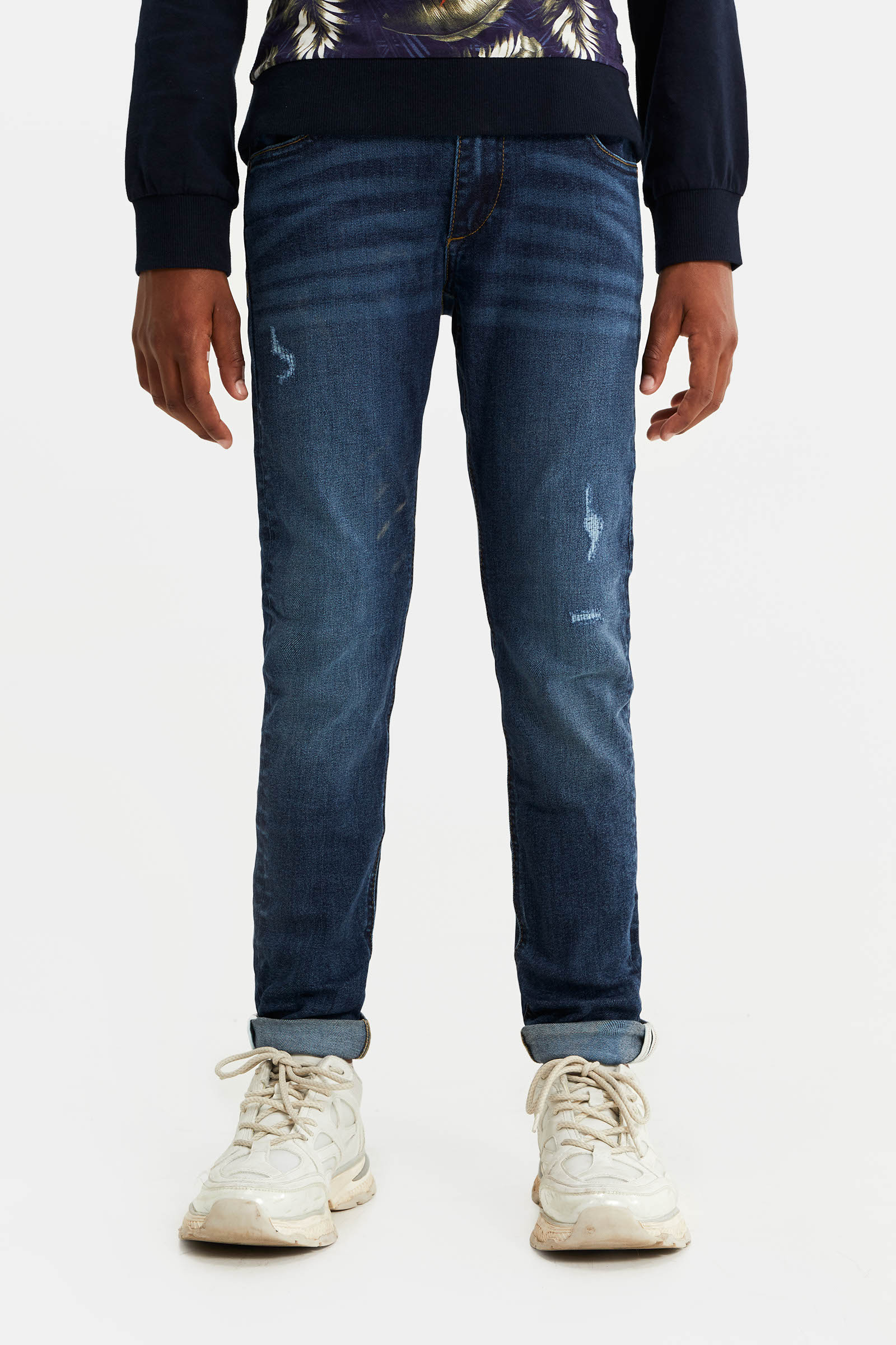 Jungen Slim Fit Jeans Mit Destroyed Details We Fashion